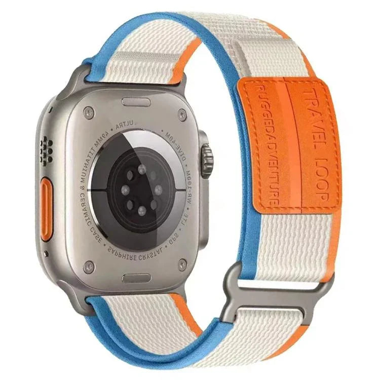 Dây đeo đồng hồ bằng nylon bện khóa kim loại hai đoạn xDfind, dành cho Apple Watch 46mm / 49mm / 45mm / 44mm, dành cho Apple Watch 42mm / 41mm / 40mm / 38mm