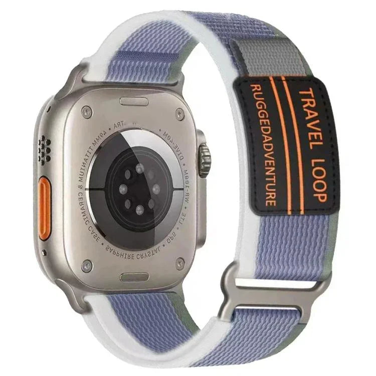 Dây đeo đồng hồ bằng nylon bện khóa kim loại hai đoạn xDfind, dành cho Apple Watch 46mm / 49mm / 45mm / 44mm, dành cho Apple Watch 42mm / 41mm / 40mm / 38mm