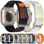 Dây đeo đồng hồ bằng nylon bện khóa kim loại hai đoạn xDfind, dành cho Apple Watch 46mm / 49mm / 45mm / 44mm, dành cho Apple Watch 42mm / 41mm / 40mm / 38mm