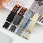 Dây đeo đồng hồ bằng nylon bện khóa kim loại hai đoạn xDfind, dành cho Apple Watch 46mm / 49mm / 45mm / 44mm, dành cho Apple Watch 42mm / 41mm / 40mm / 38mm