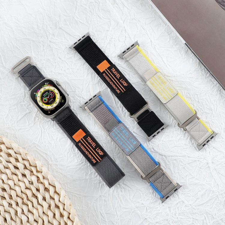 Dây đeo đồng hồ bằng nylon bện khóa kim loại hai đoạn xDfind, dành cho Apple Watch 46mm / 49mm / 45mm / 44mm, dành cho Apple Watch 42mm / 41mm / 40mm / 38mm