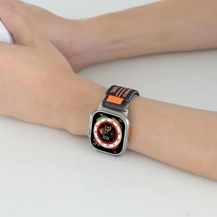 Dây đeo đồng hồ bằng nylon bện khóa kim loại hai đoạn xDfind, dành cho Apple Watch 46mm / 49mm / 45mm / 44mm, dành cho Apple Watch 42mm / 41mm / 40mm / 38mm