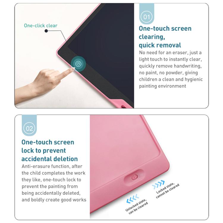 16 inch Rechargeable Children Drawing Board LCD Writing Tablet, Pink / Green Writing, Black / Green Writing, Pink / Color Writing, Black / Color Writing, Blue / Color Writing