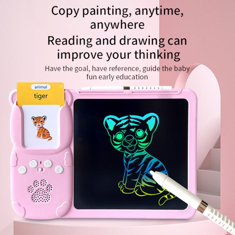 8.5 inch Children Early Education Drawing Board Card English Audiobooks, Blue / 112 Cards, Pink / 112 Cards, Blue / 255 Cards, Pink / 255 Cards
