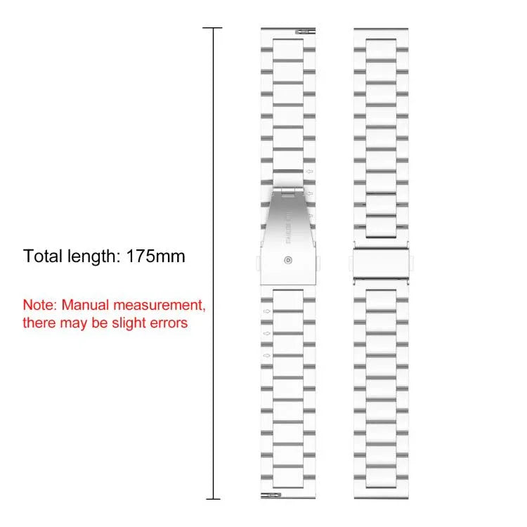 Dây đồng hồ thép ba hạt tích hợp khung kim loại xDfind, Dành cho Samsung Galaxy Fit 2