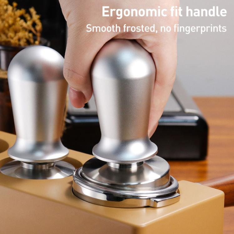 Búa ép bột cà phê bằng thép không gỉ, 51mm màu đen, 53mm màu đen, 51mm màu bạc, 53mm màu bạc, 58mm màu bạc