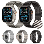 Dây đeo đồng hồ thép không gỉ Milanese lưới dày khóa ô dù xDfind, dành cho Apple Watch 46mm / 49mm / 45mm / 44mm lưới dày