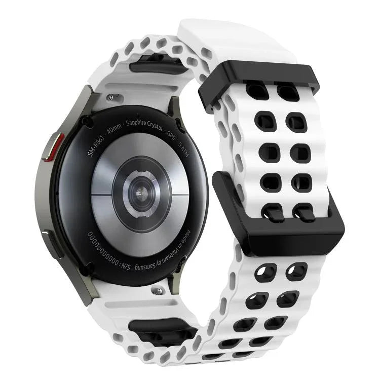 Dây đồng hồ silicone hai màu lỗ đôi Ocean, Dành cho Samsung Galaxy Watch 7 40 / 44mm