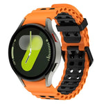 Dây đồng hồ silicone hai màu lỗ đôi Ocean, Dành cho Samsung Galaxy Watch 7 40 / 44mm