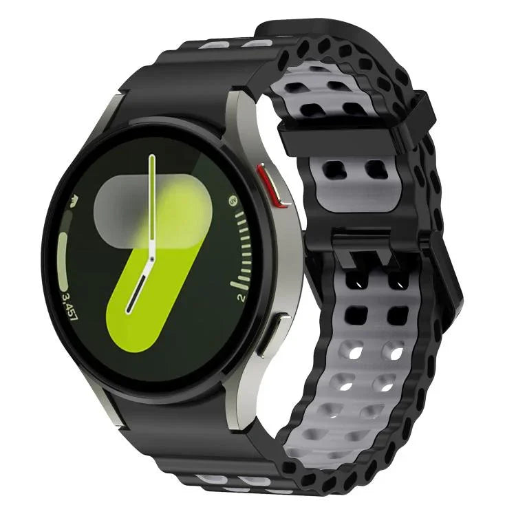 Dây đồng hồ silicone hai màu lỗ đôi Ocean, Dành cho Samsung Galaxy Watch 7 40 / 44mm