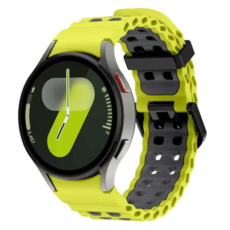 Dây đồng hồ silicone hai màu lỗ đôi Ocean, Dành cho Samsung Galaxy Watch 7 40 / 44mm