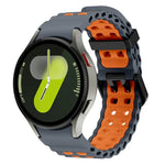 Dây đồng hồ silicone hai màu lỗ đôi Ocean, Dành cho Samsung Galaxy Watch 7 40 / 44mm