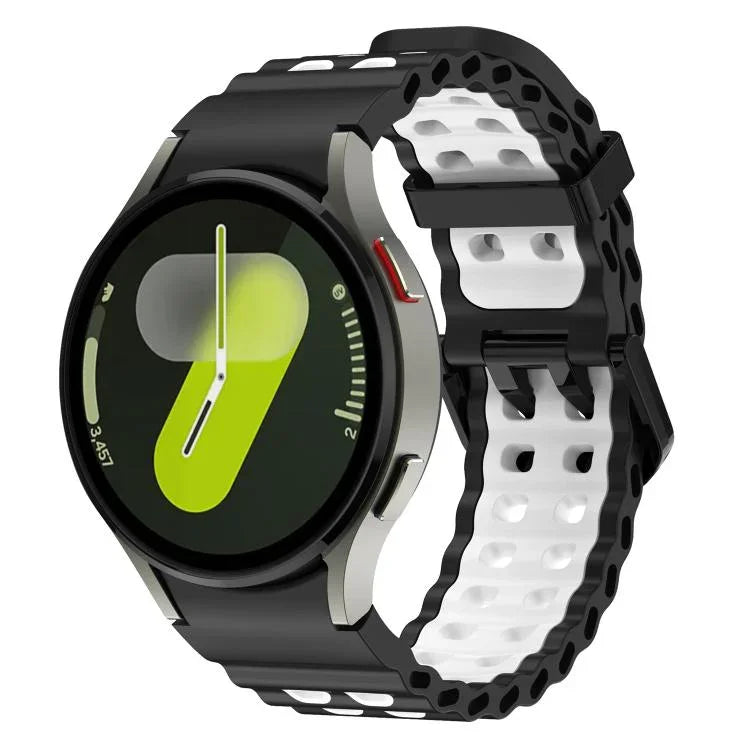 Dây đồng hồ silicone hai màu lỗ đôi Ocean, Dành cho Samsung Galaxy Watch 7 40 / 44mm