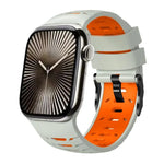 Dây đeo đồng hồ silicone hai màu hình thang, dành cho Apple Watch 46mm / 49mm / 45mm / 44mm