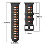 Dây đeo đồng hồ silicone hai màu hình thang, dành cho Apple Watch 46mm / 49mm / 45mm / 44mm