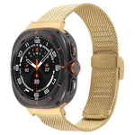 Dây đồng hồ kim loại Milanese dập nổi khóa tích hợp, Dành cho Samsung Galaxy Watch Ultra 47mm / Ultra 2025