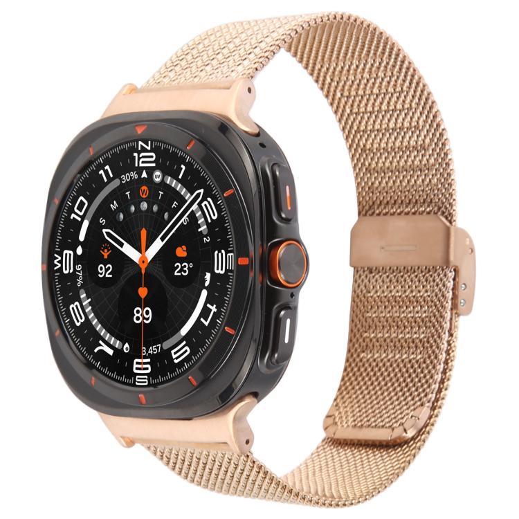 Dây đồng hồ kim loại Milanese dập nổi khóa tích hợp, Dành cho Samsung Galaxy Watch Ultra 47mm / Ultra 2025