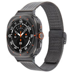 Dây đồng hồ kim loại Milanese dập nổi khóa tích hợp, Dành cho Samsung Galaxy Watch Ultra 47mm / Ultra 2025