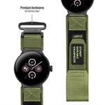Dây đeo đồng hồ khóa móc và vòng nylon tháo nhanh xDfind, dành cho Google Pixel Watch 4 / 3 45mm, dành cho Google Pixel Watch 4 / 3 / 2 / 1 41mm