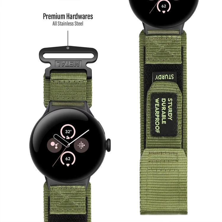 Dây đeo đồng hồ khóa móc và vòng nylon tháo nhanh xDfind, dành cho Google Pixel Watch 4 / 3 45mm, dành cho Google Pixel Watch 4 / 3 / 2 / 1 41mm