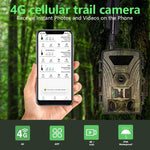 Camera săn bắn hồng ngoại phát hiện chuyển động nhìn ban đêm HD 4K phiên bản EU 4G PR802G