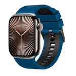 Dây đeo đồng hồ silicone hai màu họa tiết kim cương, dành cho Apple Watch 46mm / 49mm / 45mm / 44mm