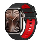 Dây đeo đồng hồ silicone hai màu họa tiết kim cương, dành cho Apple Watch 46mm / 49mm / 45mm / 44mm