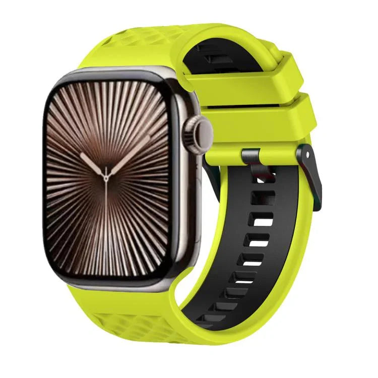 Dây đeo đồng hồ silicone hai màu họa tiết kim cương, dành cho Apple Watch 46mm / 49mm / 45mm / 44mm