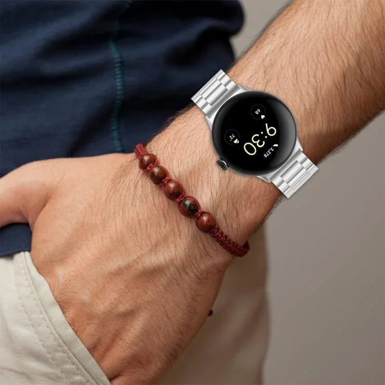 Dây đeo đồng hồ kim loại ba hạt tháo nhanh xDfind, dành cho Google Pixel Watch 4 / 3 45mm, dành cho Google Pixel Watch 4 / 3 / 2 / 1 41mm