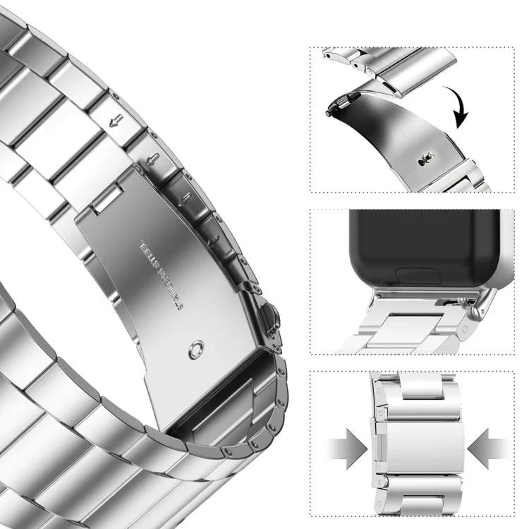 Dây đồng hồ kim loại ba hạt xDfind, Dành cho Samsung Galaxy Watch Ultra 47mm, Dành cho Samsung Galaxy Watch 7 / FE / 6 / 5 / 4, Dành cho Samsung Galaxy Fit3