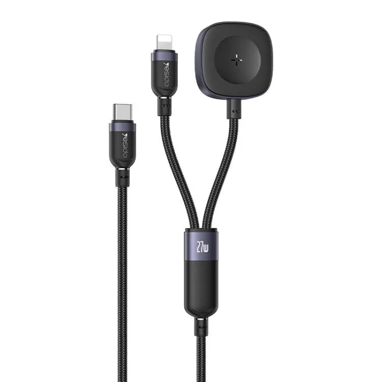 Cáp sạc 2 trong 1 Yesido CA136L 27W USB-C / Type-C sang 8 Pin & iWatch, CA136L