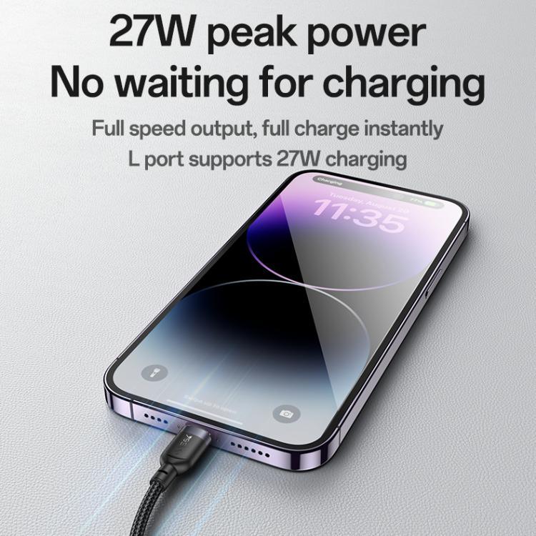 Cáp sạc 2 trong 1 Yesido CA136L 27W USB-C / Type-C sang 8 Pin & iWatch, CA136L