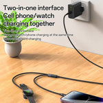 Cáp sạc 2 trong 1 Yesido CA136L 27W USB-C / Type-C sang 8 Pin & iWatch, CA136L