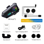 Tai nghe Bluetooth mũ bảo hiểm xe máy SOMAN với micro thoại stereo, M6-Mic cứng, M6-Mic mềm