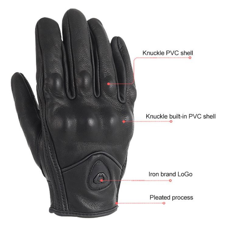 Găng Tay Xe Máy SOMAN MG-24 Da Cừu Cảm Ứng Màn Hình Đi Đường Trường Găng Tay Phong Cách Cổ Điển, M, L, XL, XXL