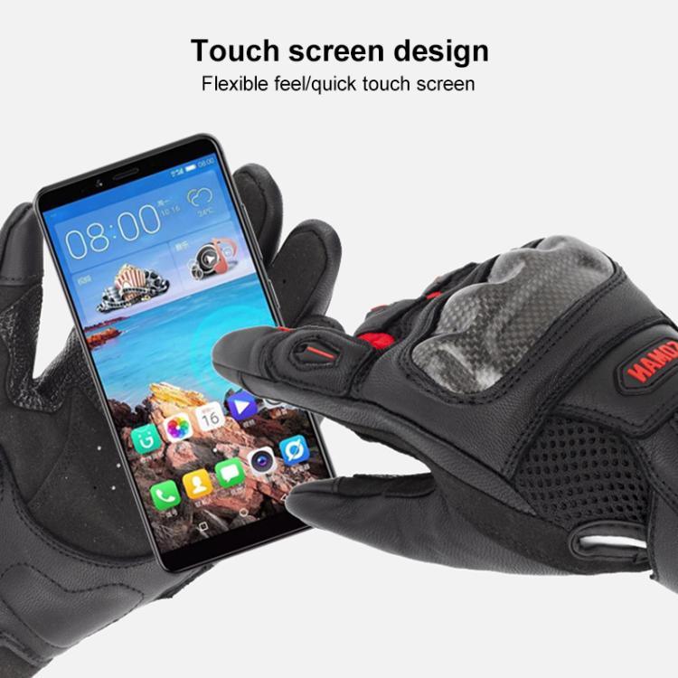 Găng Tay Xe Máy SOMAN MG21 Da Cừu Sợi Carbon Găng Tay Chống Trượt Đi Đường Trường, M, L, XL, XXL