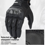 Găng Tay Xe Máy SOMAN MG21 Da Cừu Sợi Carbon Găng Tay Chống Trượt Đi Đường Trường, M, L, XL, XXL