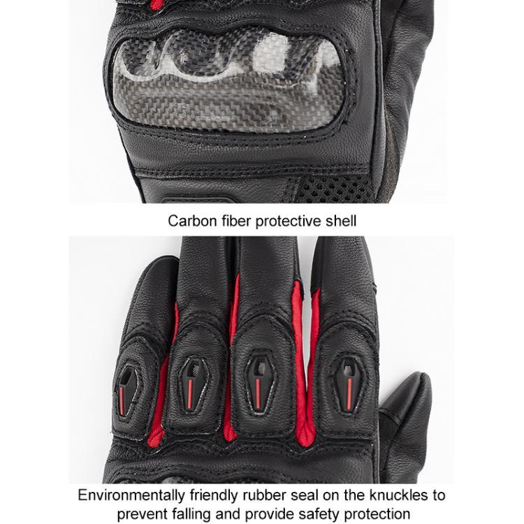 Găng Tay Xe Máy SOMAN MG21 Da Cừu Sợi Carbon Găng Tay Chống Trượt Đi Đường Trường, M, L, XL, XXL