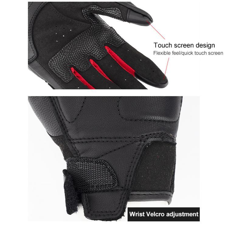 Găng Tay Xe Máy SOMAN MG21 Da Cừu Sợi Carbon Găng Tay Chống Trượt Đi Đường Trường, M, L, XL, XXL