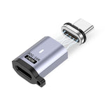 Bộ chuyển đổi hút nam châm PD240W 80Gbps 60K Type-C đực sang cái, đầu thẳng, đầu gập, đầu gập bên