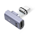 Bộ chuyển đổi hút nam châm PD240W 80Gbps 60K Type-C đực sang cái, đầu thẳng, đầu gập, đầu gập bên