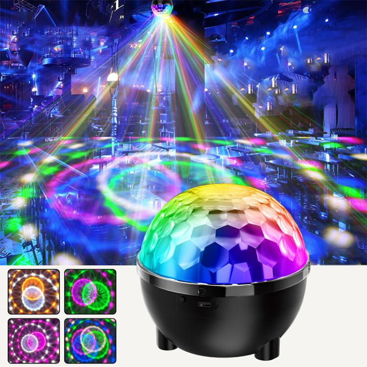 Đèn sân khấu xoay bóng ma thuật hoa hướng dương LED RGB, điều khiển bằng giọng nói, điều khiển từ xa