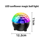 Đèn sân khấu xoay bóng ma thuật hoa hướng dương LED RGB, điều khiển bằng giọng nói, điều khiển từ xa