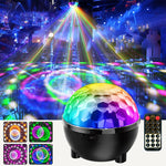 Đèn sân khấu xoay bóng ma thuật hoa hướng dương LED RGB, điều khiển bằng giọng nói, điều khiển từ xa