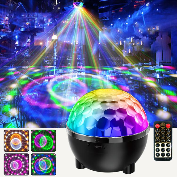 Đèn sân khấu xoay bóng ma thuật hoa hướng dương LED RGB, điều khiển bằng giọng nói, điều khiển từ xa