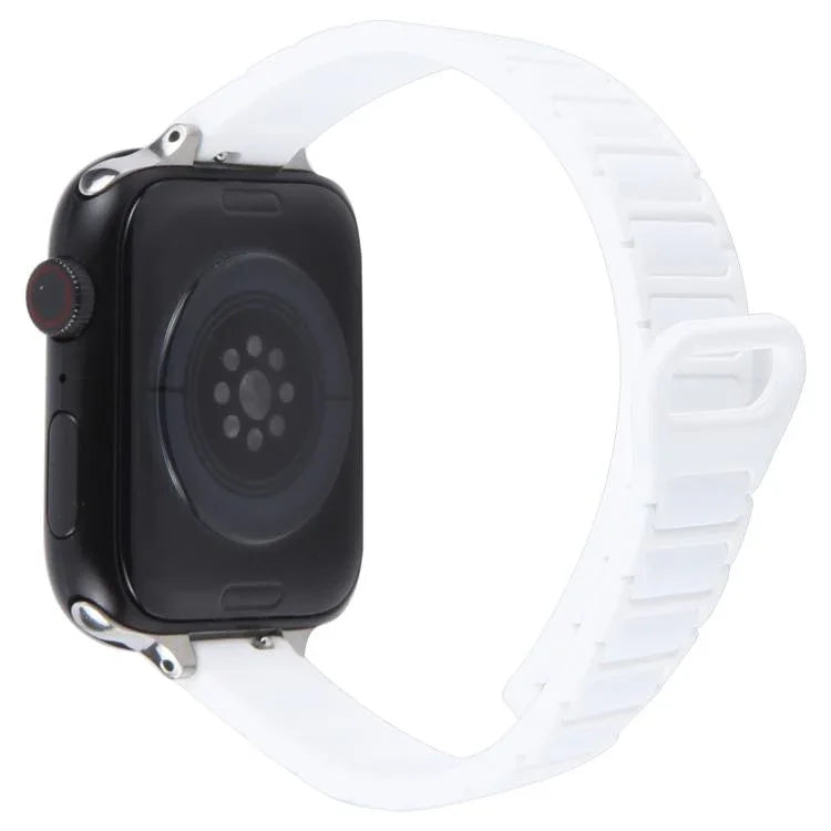 Dây đeo đồng hồ silicone nam châm hình chữ I mảnh mai, dành cho Apple Watch 46mm / 49mm / 45mm / 44mm, dành cho Apple Watch 42mm / 41mm / 40mm / 38mm