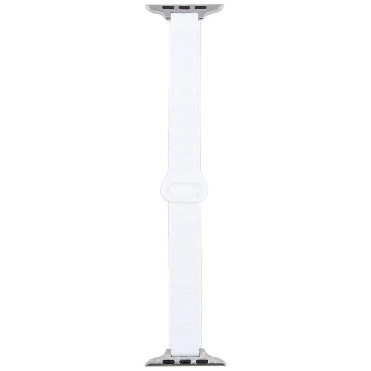 Dây đeo đồng hồ silicone nam châm hình chữ I mảnh mai, dành cho Apple Watch 46mm / 49mm / 45mm / 44mm, dành cho Apple Watch 42mm / 41mm / 40mm / 38mm