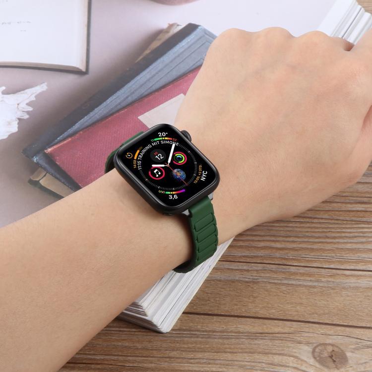 Dây đeo đồng hồ silicone nam châm hình chữ I mảnh mai, dành cho Apple Watch 46mm / 49mm / 45mm / 44mm, dành cho Apple Watch 42mm / 41mm / 40mm / 38mm