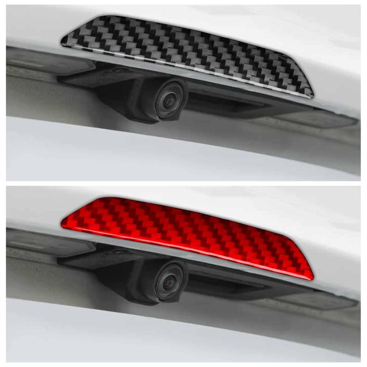 For Tesla Model 3 / Y / S / X Carbon Fiber Car Trunk Logo Decorative Sticker, Car Trunk Logo