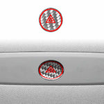 For Tesla Model 3 2023- Carbon Fiber Car Emergency Light Button with Label Decorative Sticker, Car Emergency Light Button, Car Emergency Light Button with Label